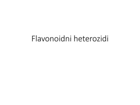 Flavonoidni heterozidi