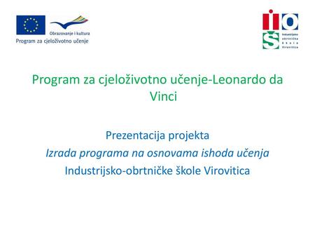 Program za cjeloživotno učenje-Leonardo da Vinci