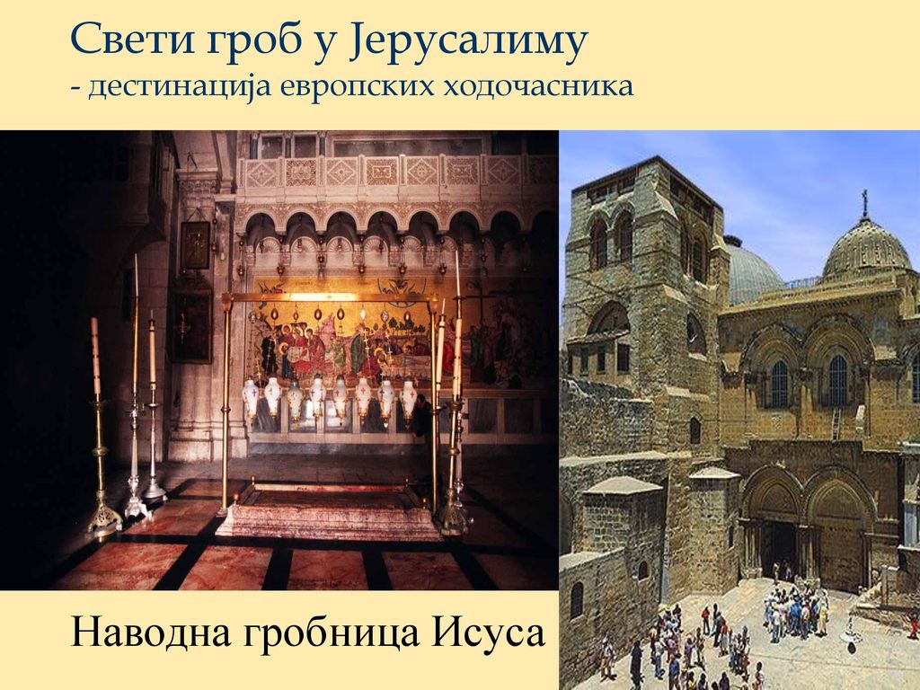 Свети гроб у Јерусалиму - дестинација европских ходочасника