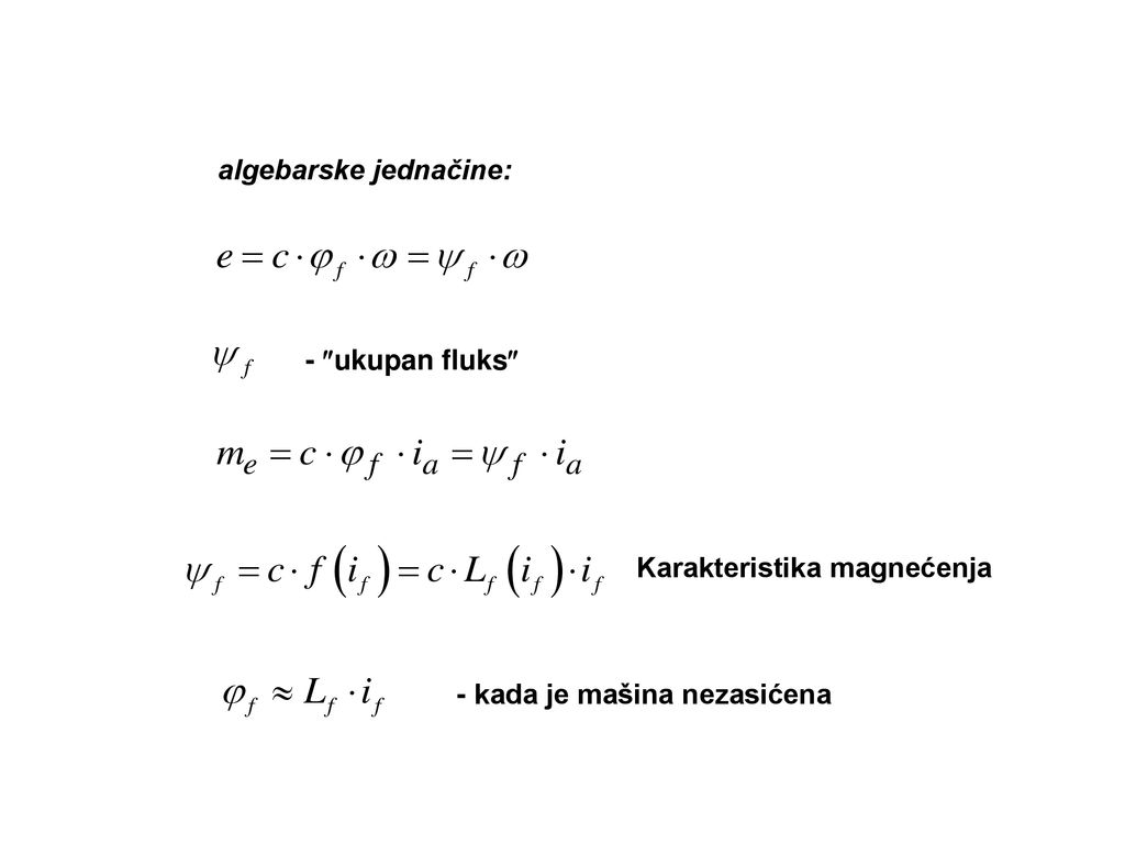 algebarske jednačine: