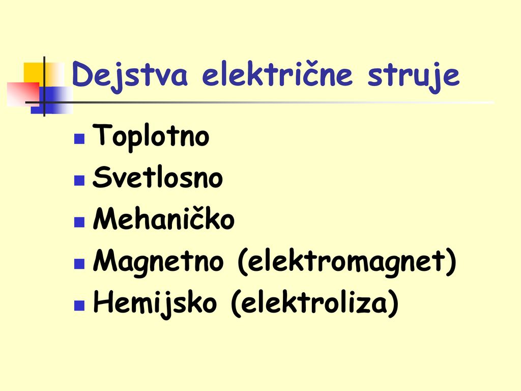 Dejstva električne struje