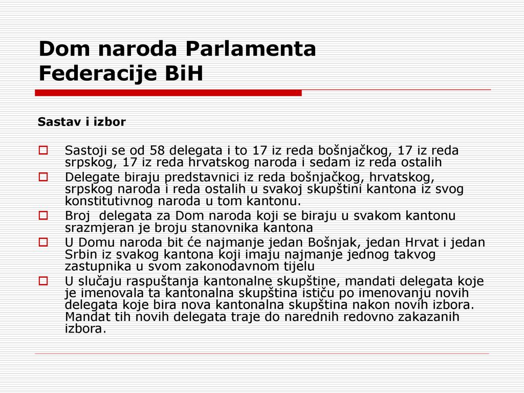 Dom naroda Parlamenta Federacije BiH