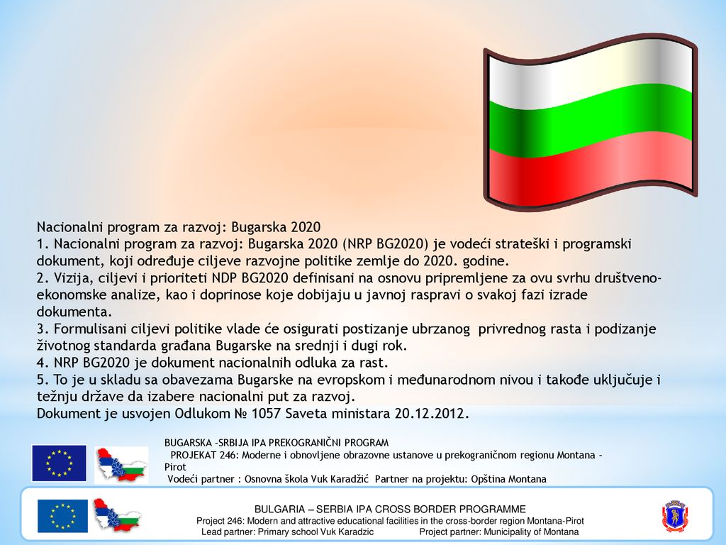 Nacionalni program za razvoj: Bugarska 2020