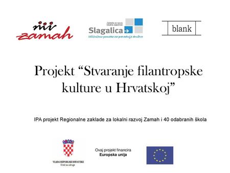 Projekt “Stvaranje filantropske kulture u Hrvatskoj”