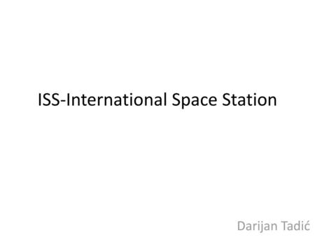 ISS-International Space Station