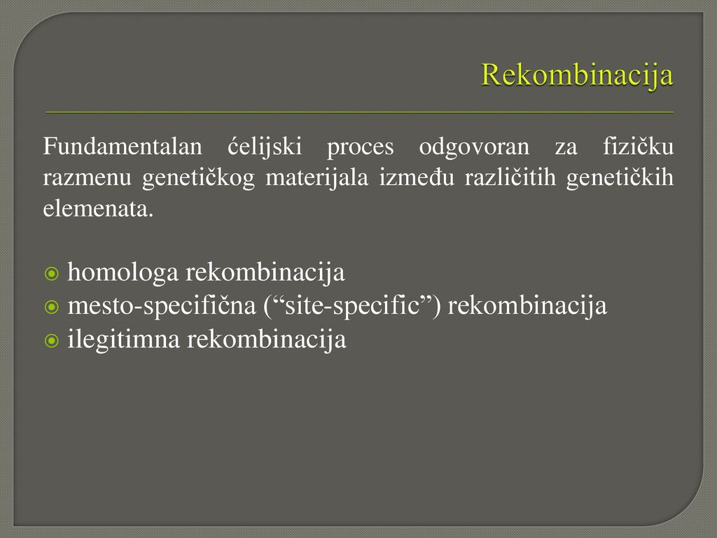 Rekombinacija homologa rekombinacija