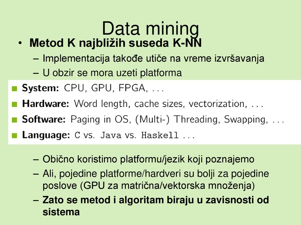 Data mining Metod K najbližih suseda K-NN