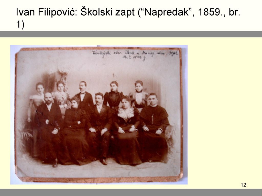 Ivan Filipović: Školski zapt ( Napredak , 1859., br. 1)