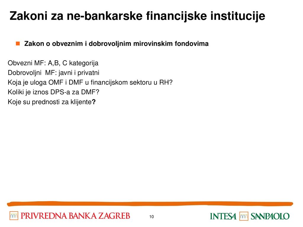 Zakoni za ne-bankarske financijske institucije