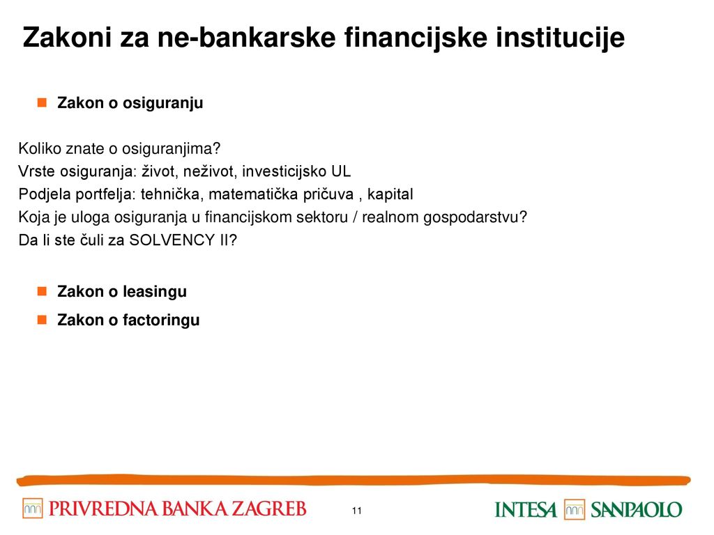 Zakoni za ne-bankarske financijske institucije