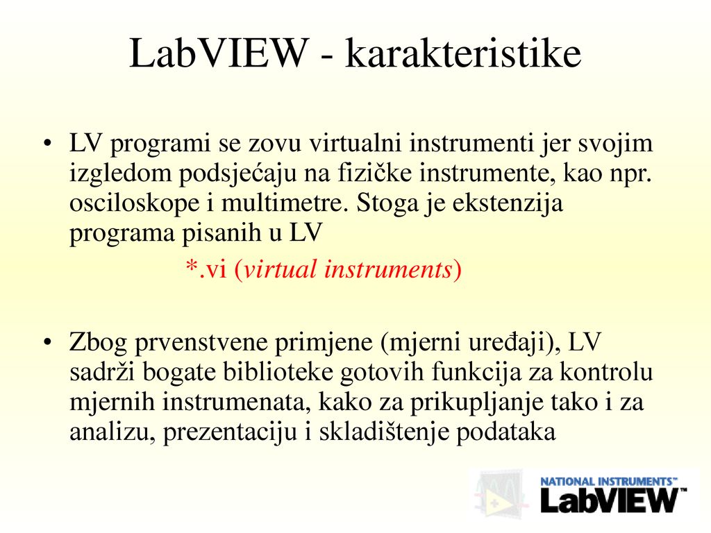 LabVIEW - karakteristike