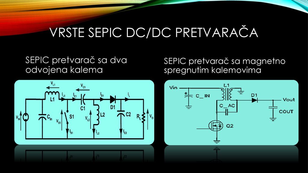 VRSTE Sepic Dc/DC pretvarača