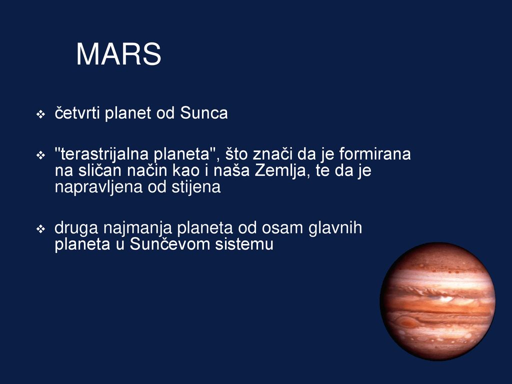 MARS četvrti planet od Sunca