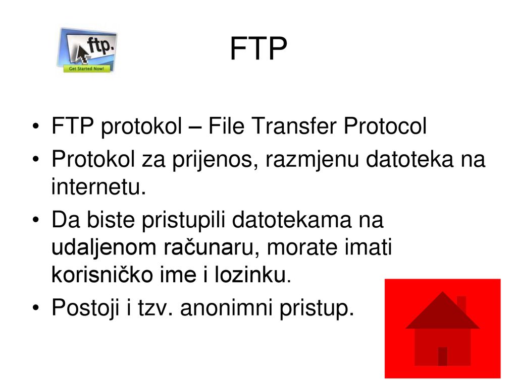 FTP FTP protokol – File Transfer Protocol