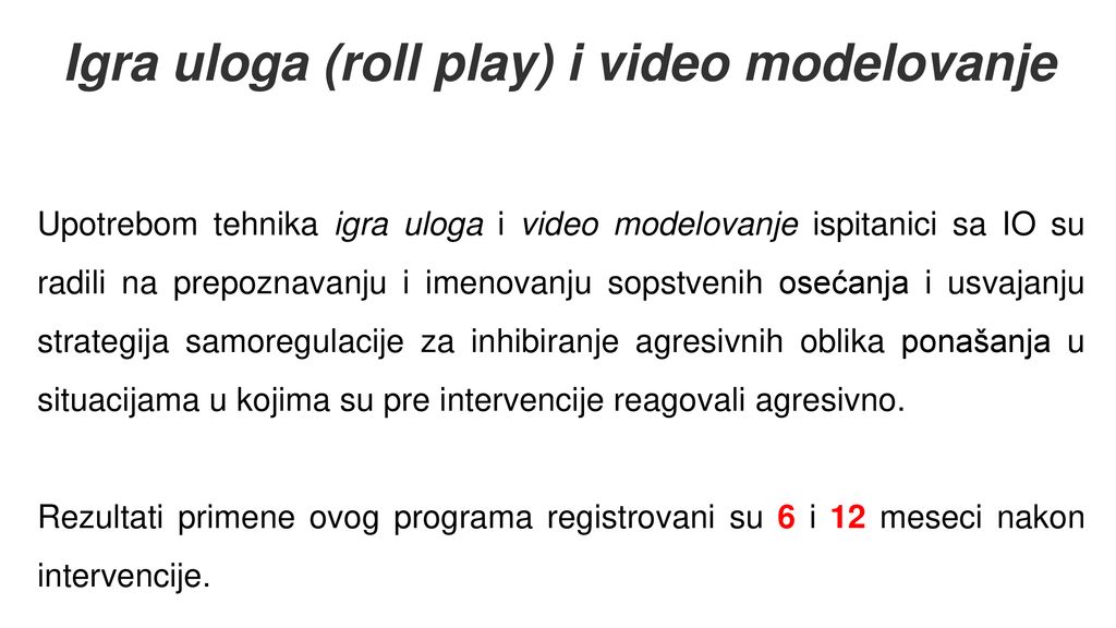 Igra uloga (roll play) i video modelovanje