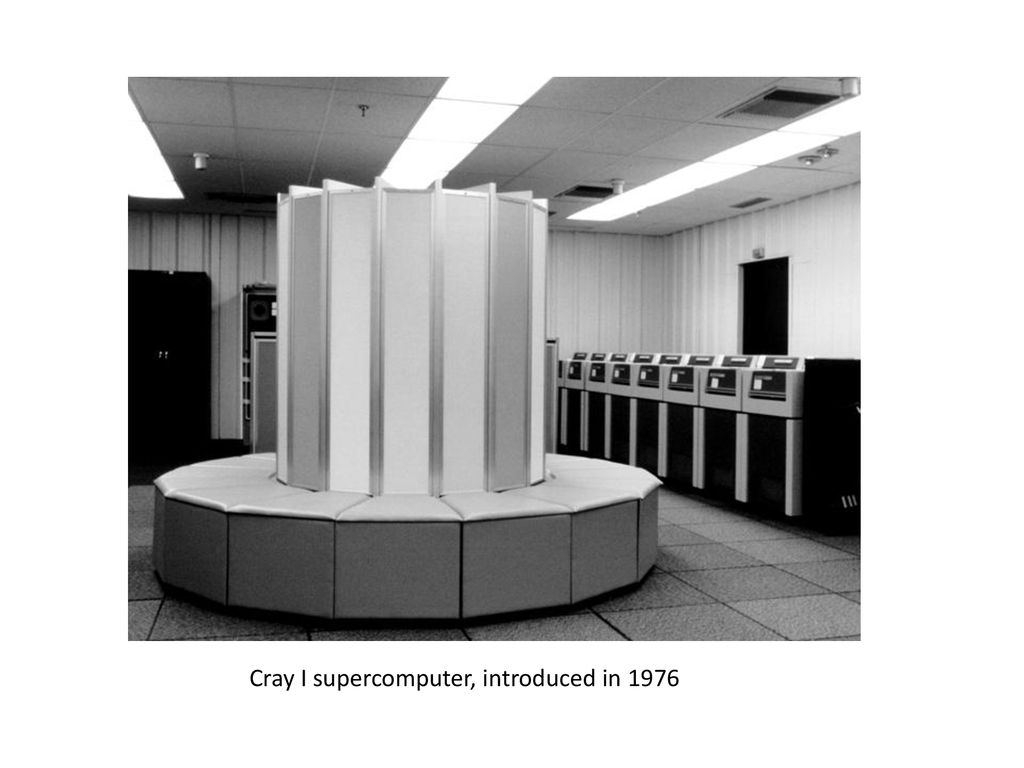 Cray I supercomputer, introduced in 1976