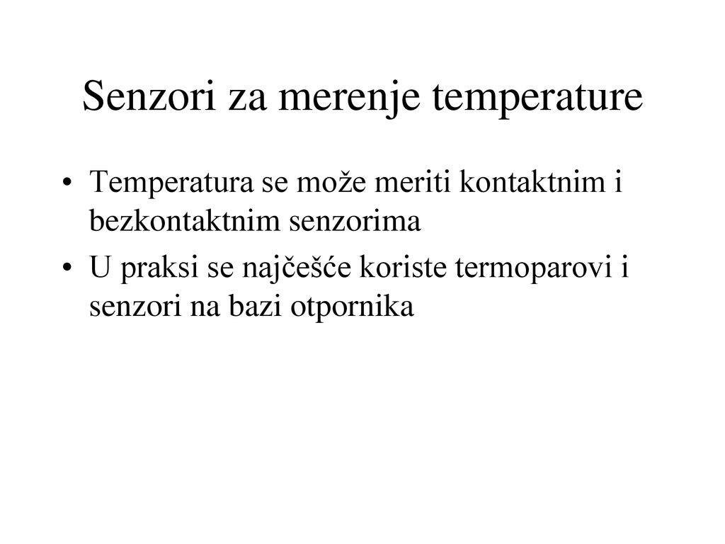Senzori za merenje temperature