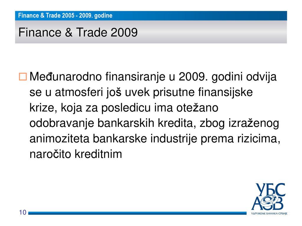 Finance & Trade 2009