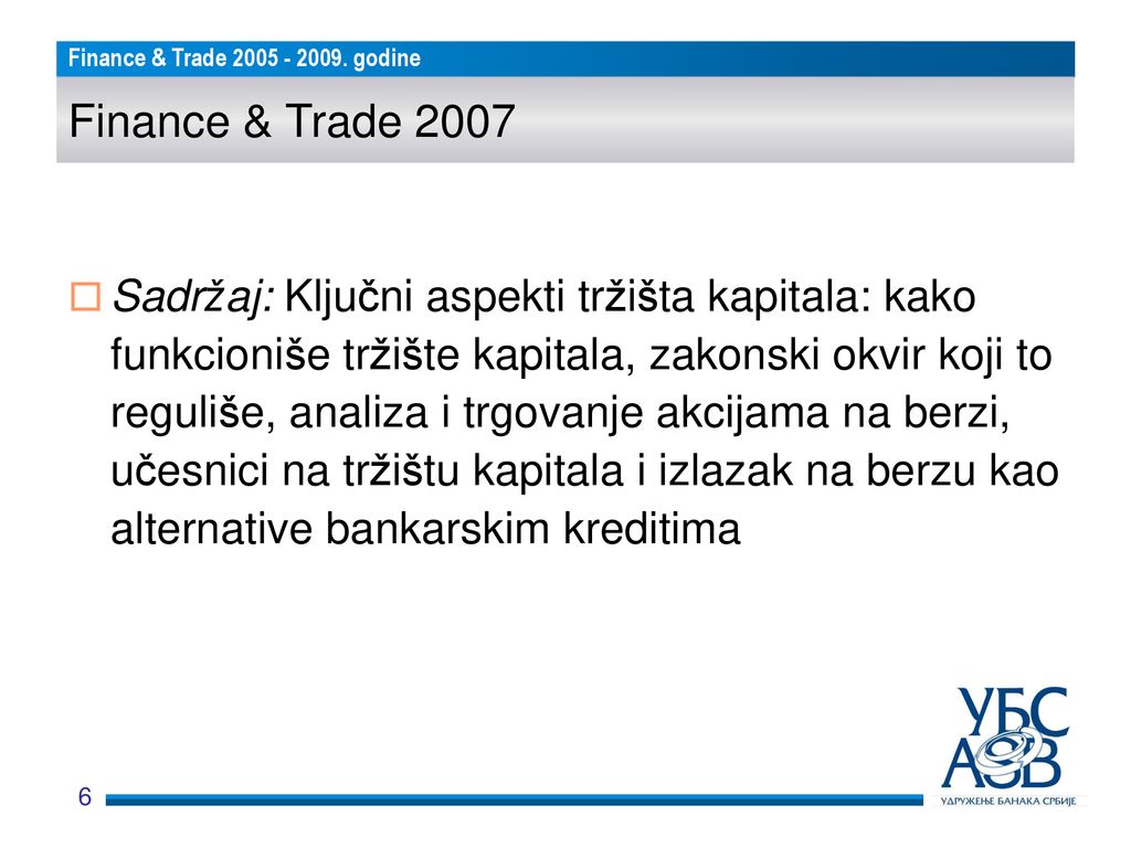 Finance & Trade 2007