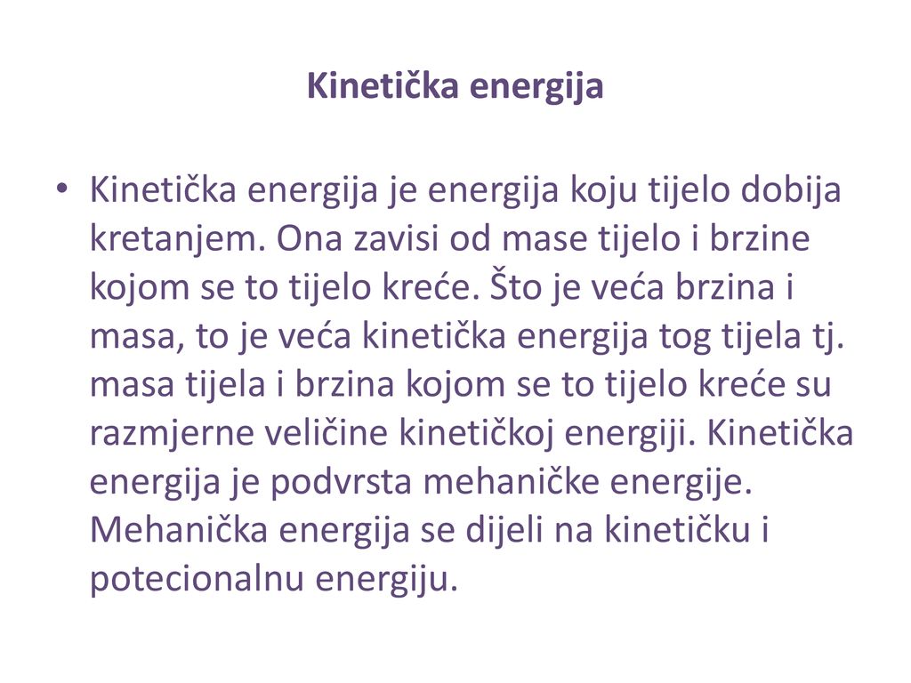 Kinetička energija