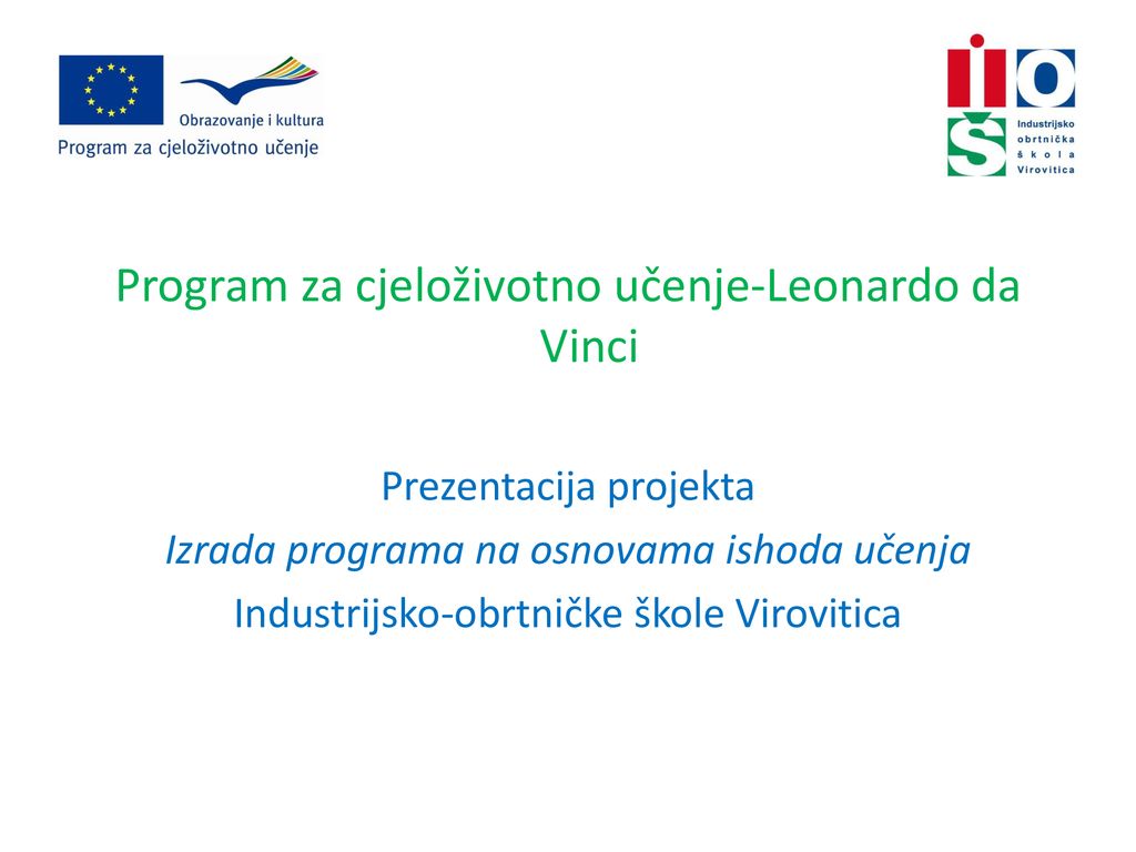 Program za cjeloživotno učenje-Leonardo da Vinci
