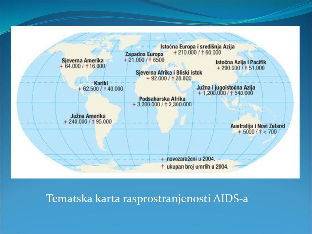 Tematska karta rasprostranjenosti AIDS-a