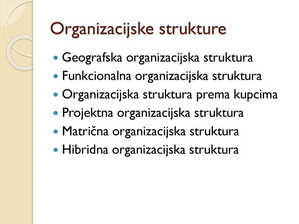 Organizacijske strukture