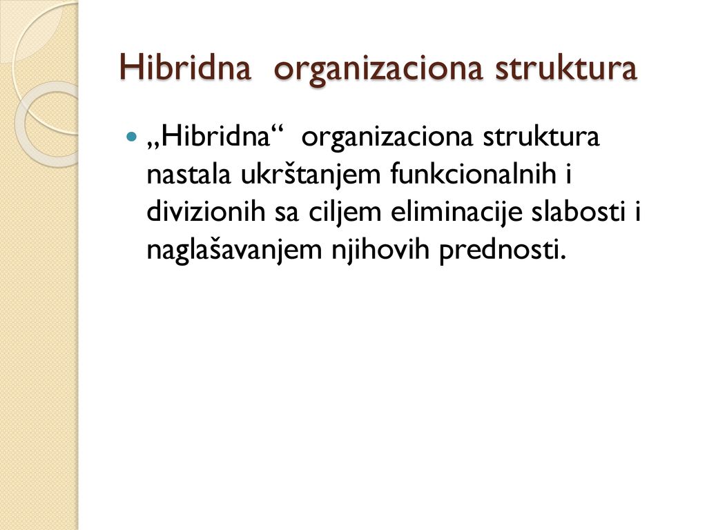 Hibridna organizaciona struktura