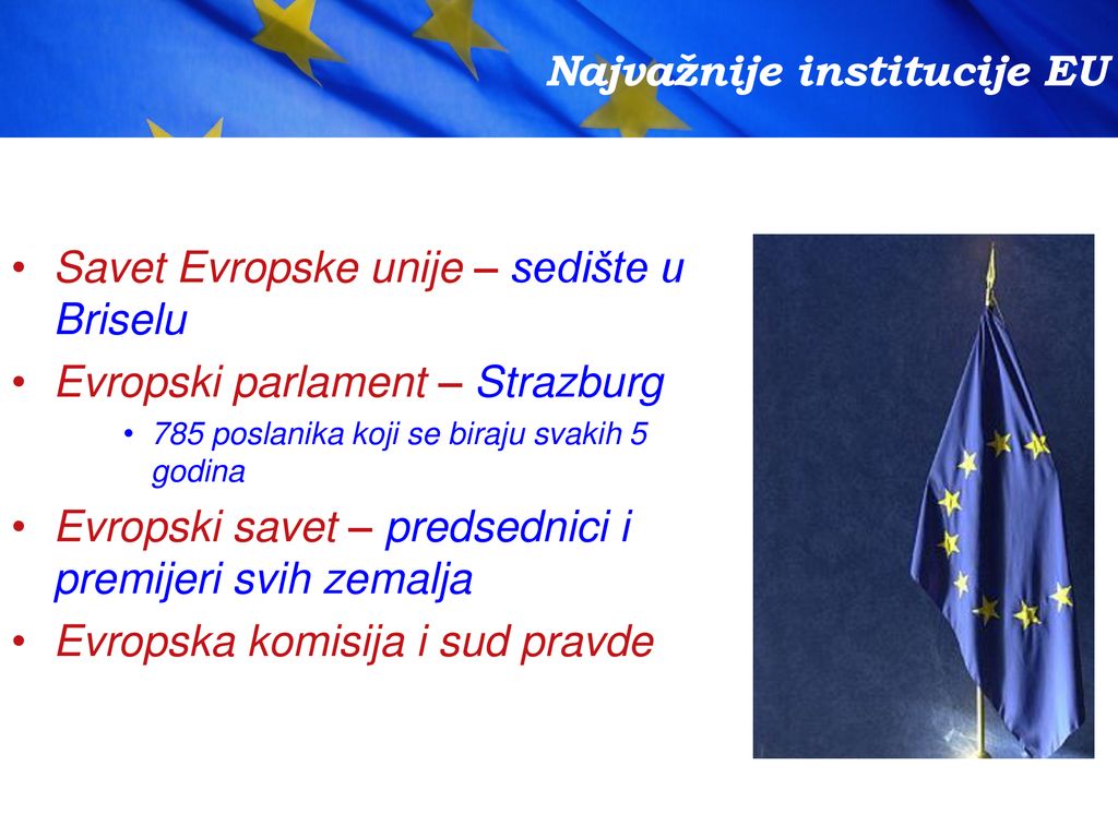 Najvažnije institucije EU