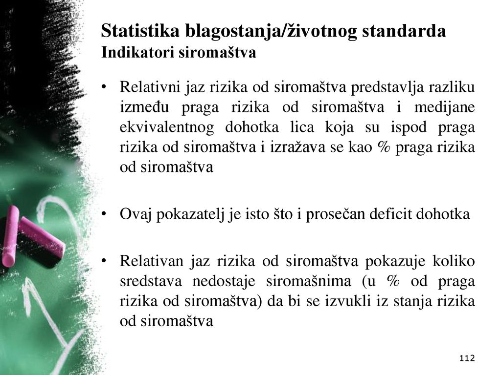 Statistika blagostanja/životnog standarda Indikatori siromaštva