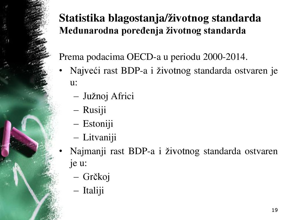 Statistika blagostanja/životnog standarda Međunarodna poređenja životnog standarda