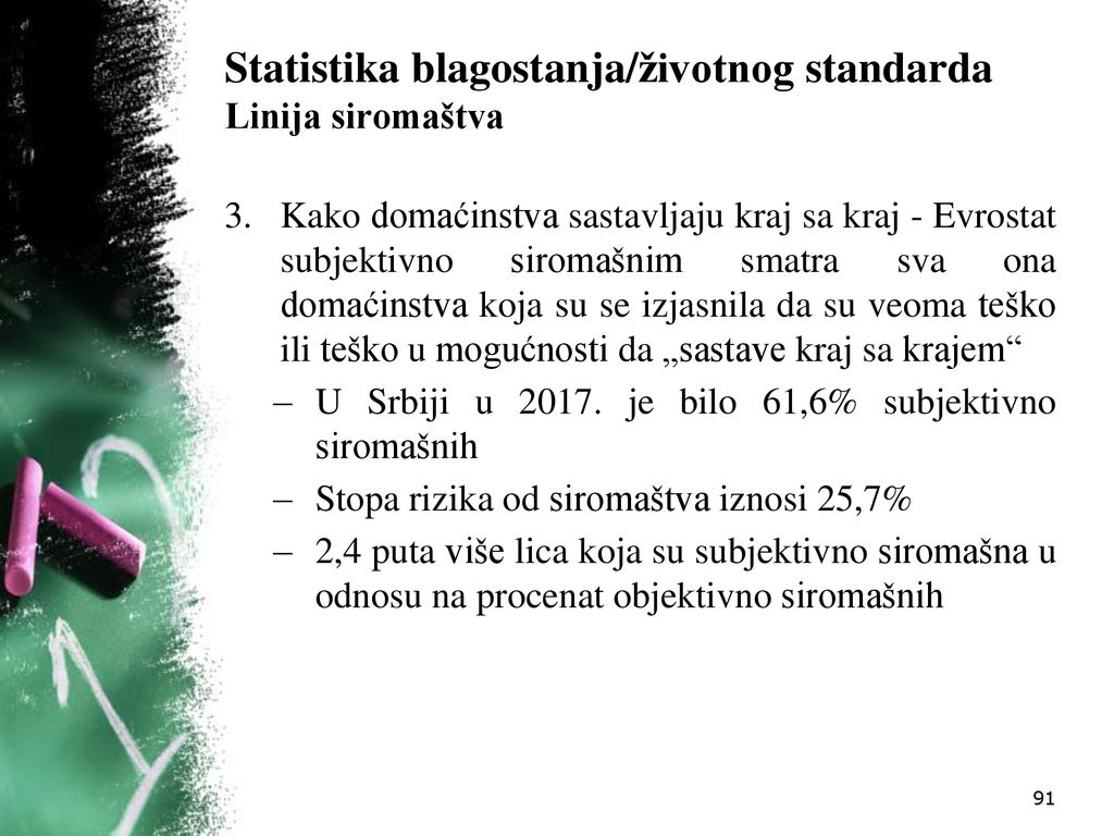 Statistika blagostanja/životnog standarda Linija siromaštva
