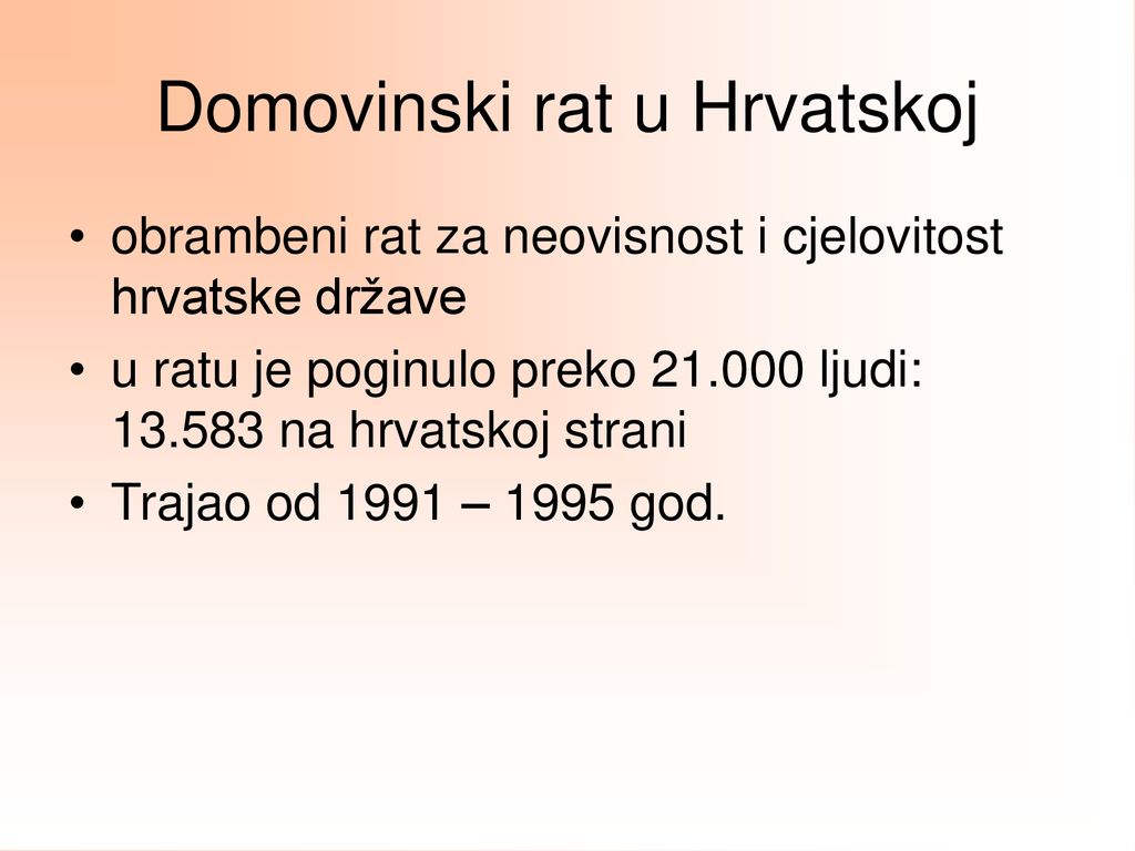 Domovinski rat u Hrvatskoj