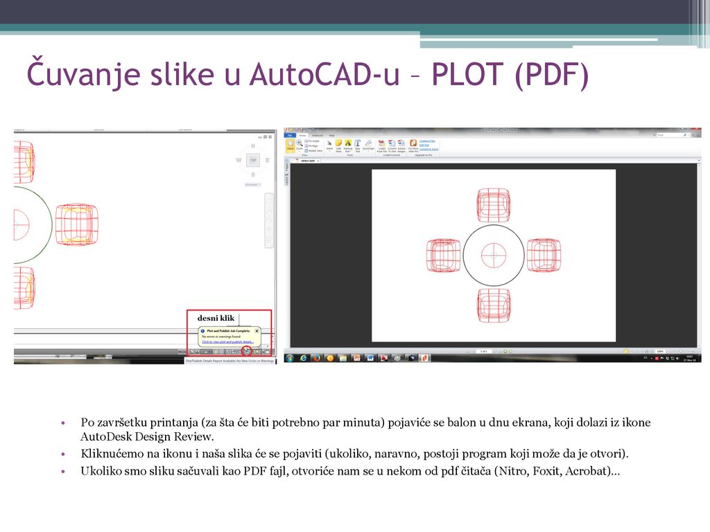 Čuvanje slike u AutoCAD-u – PLOT (PDF)