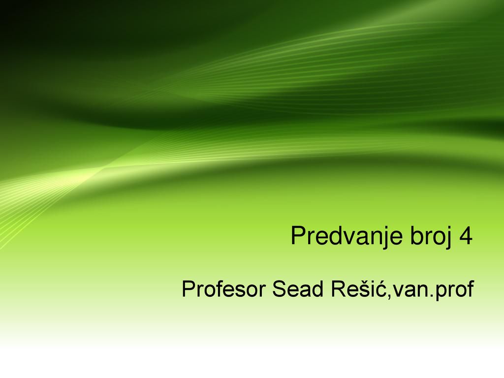Profesor Sead Rešić,van.prof