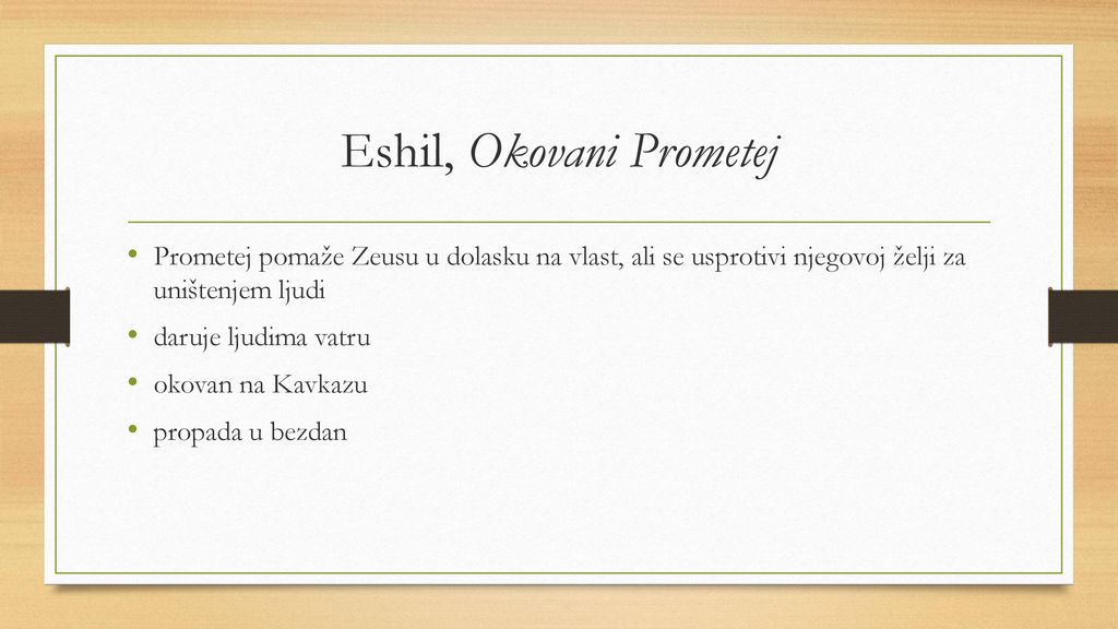 Eshil, Okovani Prometej