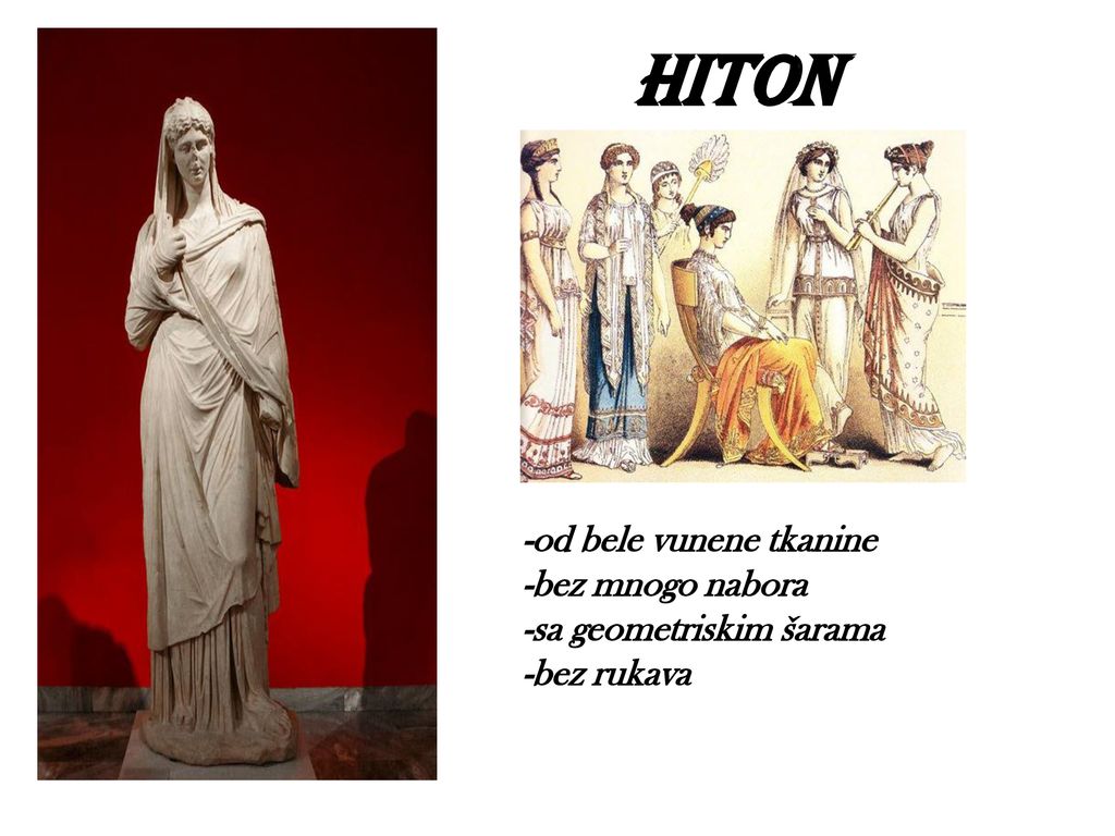 HITON -od bele vunene tkanine -bez mnogo nabora