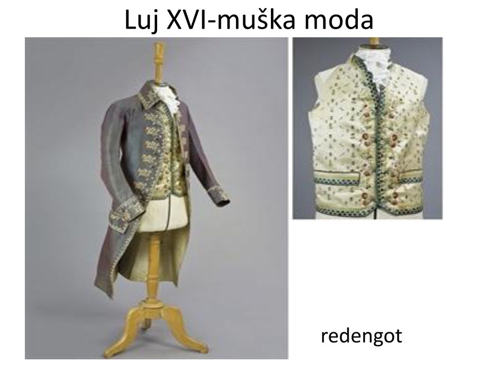 Luj XVI-muška moda redengot
