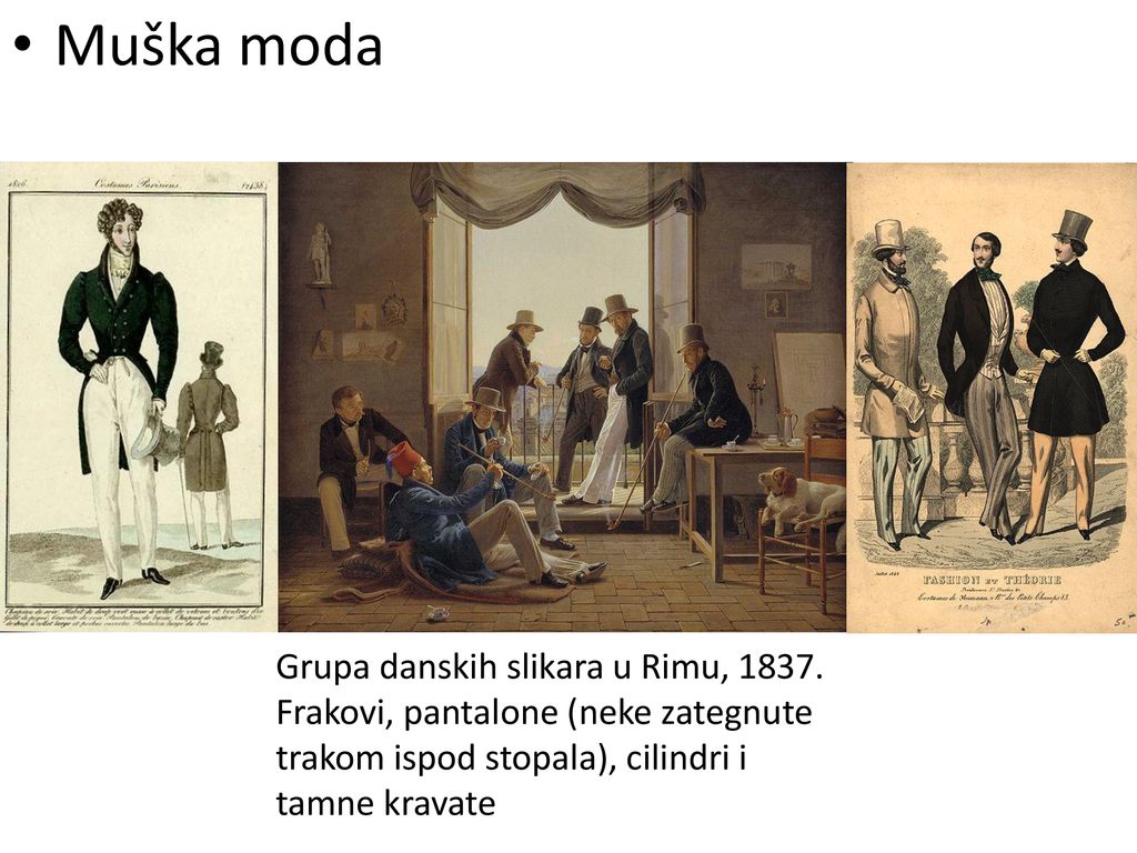 Muška moda Grupa danskih slikara u Rimu, 1837.
